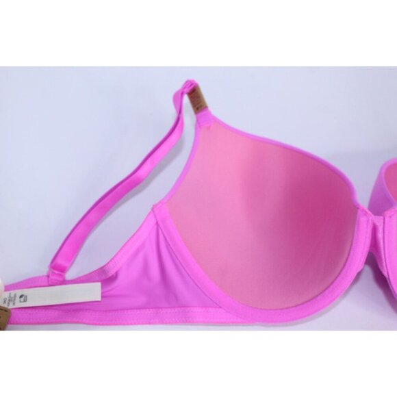 Pink By Victoria's Secret 34 D Pink Solid Push Up Lightly Padded Unwired NWT - Picture 10 of 15